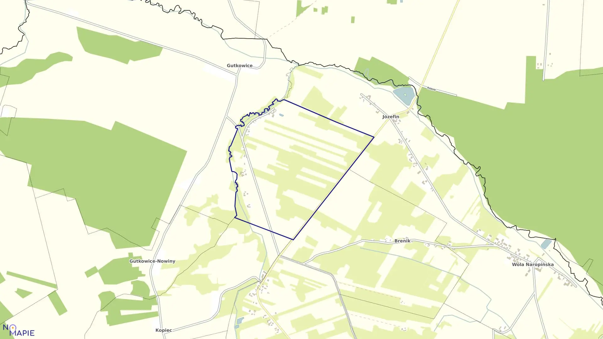 Mapa obrębu WŁADYSŁAWÓW w gminie Żelechlinek